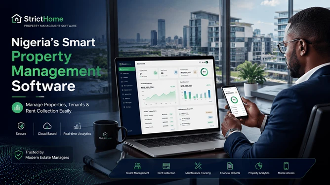 StrictHome Property Management Software Dashboard - Best property management software in Nigeria